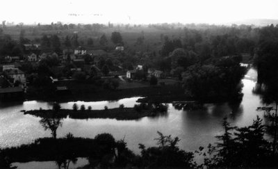 Aerial view of Glen Williams, Glen Williams, ON.