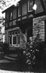 Lucy Maud Montgomery in front of "Journey's End", ca.1940. Toronto, ON.