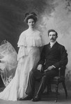 Wedding portrait of Mr. and Mrs. E. Mutch, ca.1900's.