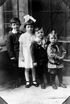 Portrait of Luella Reid Macdonald and her three brothers