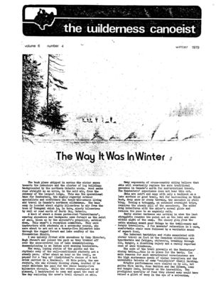 Nastawgan (Richmond Hill, ON: Wilderness Canoe Association), 1 Dec 1979