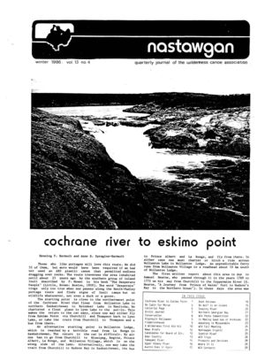 Nastawgan (Richmond Hill, ON: Wilderness Canoe Association), Winter 1986