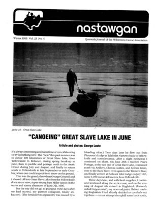 Nastawgan (Richmond Hill, ON: Wilderness Canoe Association), Winter 1996