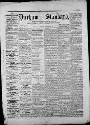 Durham Standard (1857), 22 Feb 1861