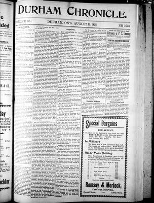 Durham Chronicle (1867), 11 Aug 1898