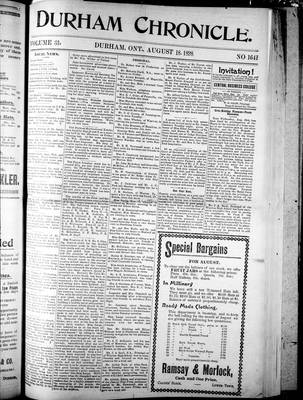 Durham Chronicle (1867), 18 Aug 1898