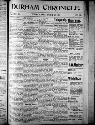 Durham Chronicle (1867), 20 Oct 1898