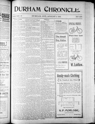 Durham Chronicle (1867), 3 Aug 1899