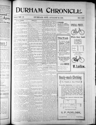 Durham Chronicle (1867), 10 Aug 1899