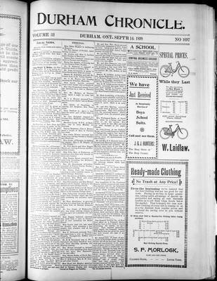 Durham Chronicle (1867), 14 Sep 1899