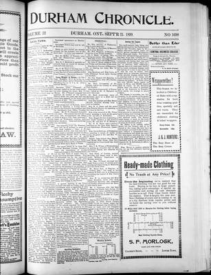 Durham Chronicle (1867), 21 Sep 1899