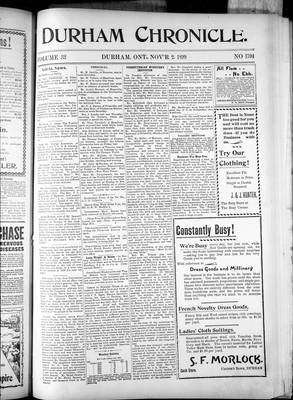 Durham Chronicle (1867), 2 Nov 1899