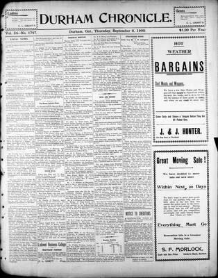 Durham Chronicle (1867), 6 Sep 1900