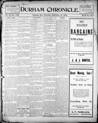 Durham Chronicle (1867), 13 Sep 1900