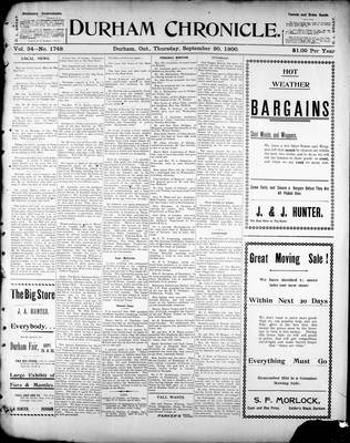 Durham Chronicle (1867), 20 Sep 1900