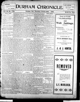 Durham Chronicle (1867), 25 Oct 1900