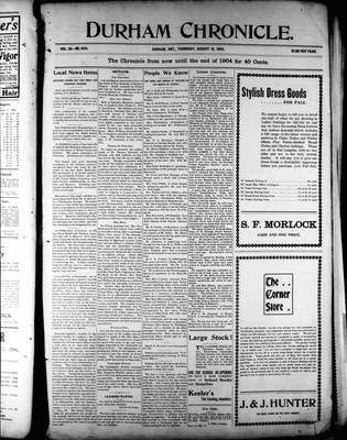 Durham Chronicle (1867), 18 Aug 1904