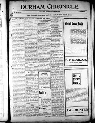 Durham Chronicle (1867), 1 Sep 1904