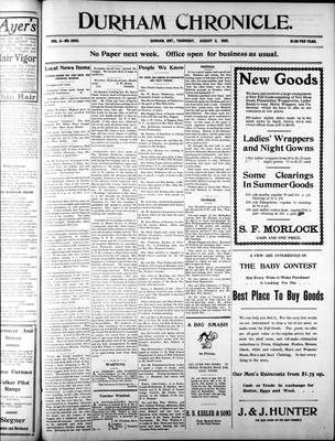 Durham Chronicle (1867), 3 Aug 1905