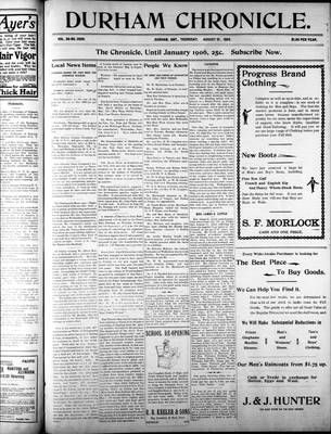 Durham Chronicle (1867), 31 Aug 1905