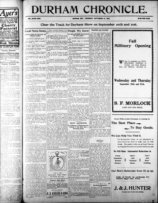 Durham Chronicle (1867), 21 Sep 1905