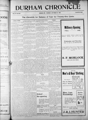 Durham Chronicle (1867), 27 Sep 1906