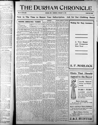 Durham Chronicle (1867), 9 Feb 1911