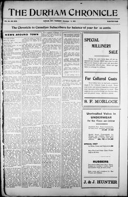 Durham Chronicle (1867), 5 Dec 1912