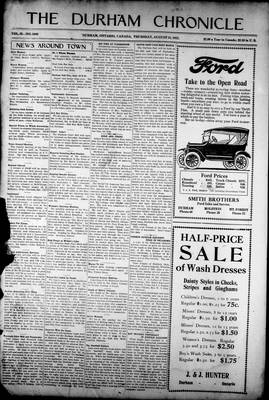 Durham Chronicle (1867), 31 Aug 1922