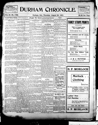 Durham Chronicle (1867), 29 Aug 1901