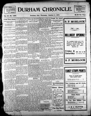 Durham Chronicle (1867), 3 Oct 1901