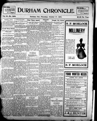 Durham Chronicle (1867), 17 Oct 1901