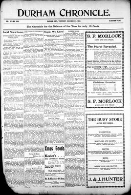 Durham Chronicle (1867), 3 Dec 1903