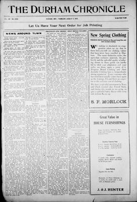 Durham Chronicle (1867), 6 Aug 1914