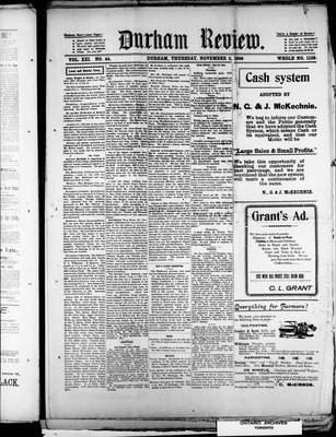 Durham Review (1897), 2 Nov 1899