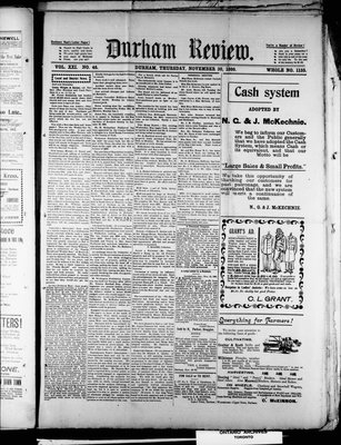 Durham Review (1897), 30 Nov 1899