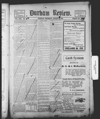 Durham Review (1897), 1 Aug 1900