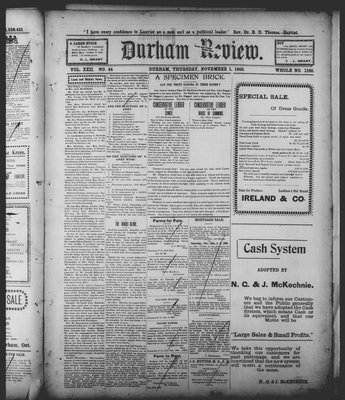 Durham Review (1897), 1 Nov 1900