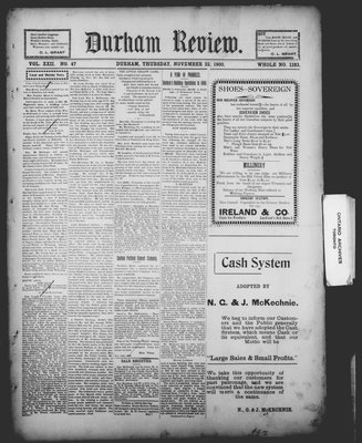 Durham Review (1897), 22 Nov 1900