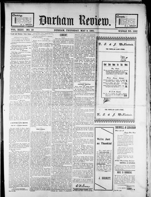 Durham Review (1897), 9 May 1901