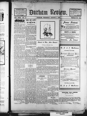 Durham Review (1897), 1 Aug 1901