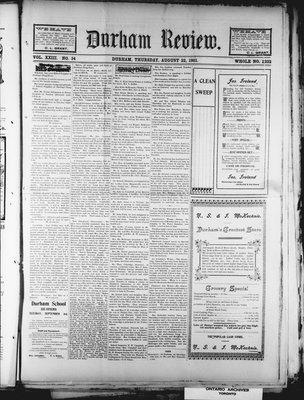 Durham Review (1897), 22 Aug 1901