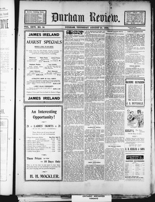 Durham Review (1897), 25 Aug 1904