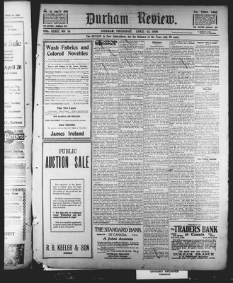 Durham Review (1897), 22 Apr 1909