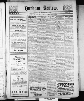 Durham Review (1897), 23 Sep 1909