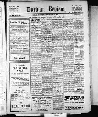 Durham Review (1897), 30 Sep 1909