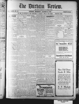 Durham Review (1897), 22 Oct 1914