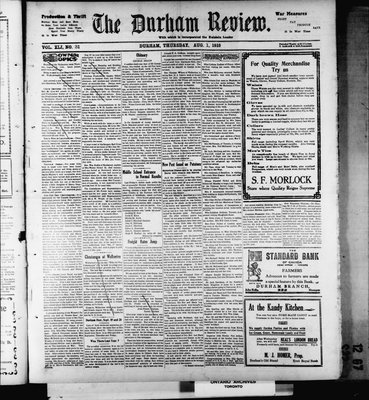 Durham Review (1897), 1 Aug 1918