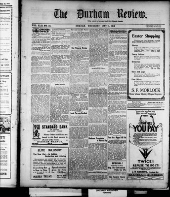 Durham Review (1897), 1 May 1919