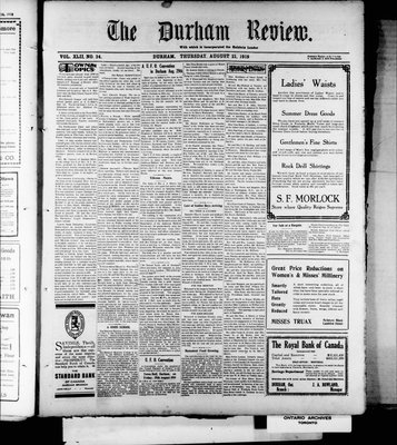 Durham Review (1897), 21 Aug 1919